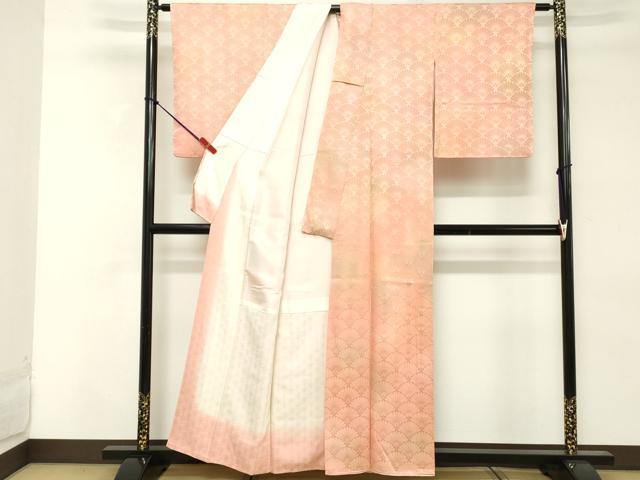 平和屋着物■上質な小紋　青海波地紋　暈し染め　正絹　逸品　DABE2558cd