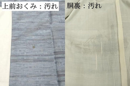 平和屋着物■上質な紬　横段花文　正絹　逸品　DABE2561cd