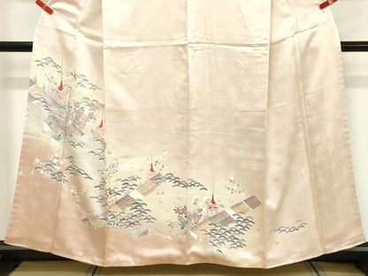 平和屋着物■訪問着　風景文　鉾　正絹　逸品　DABE2563cd