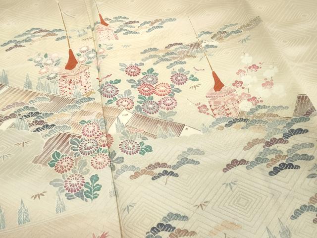 平和屋着物■訪問着　風景文　鉾　正絹　逸品　DABE2563cd