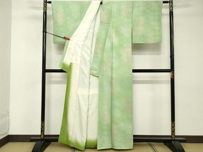 平和屋着物■上質な小紋　青海波地紋　暈し染め　正絹　逸品　DABE2564cd