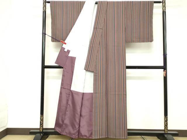平和屋着物■小紋　間道　洗える着物　未使用　DABE2760cd