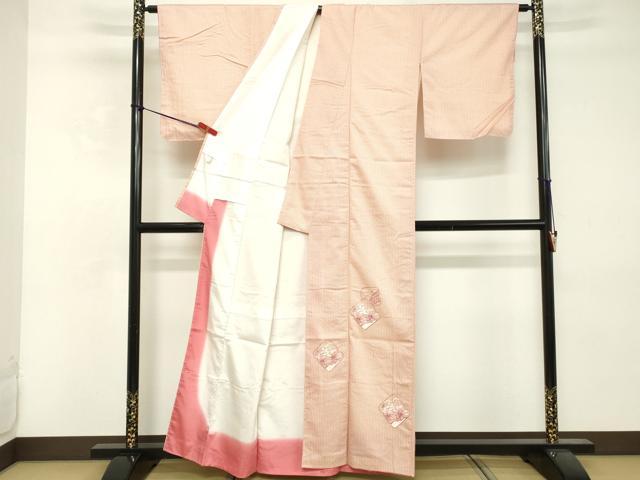 平和屋着物■訪問着　刺繍　草花文　洗える着物　DABE2761cd