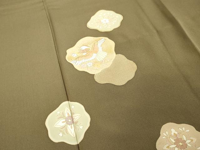 平和屋着物■訪問着　刺繍　花鳥文　金彩　正絹　逸品　DABE2762cd