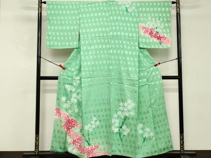 平和屋着物■訪問着 手描き 枝楓文 正絹 逸品 DABE2778cd