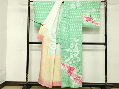 平和屋着物■訪問着 手描き 枝楓文 正絹 逸品 DABE2778cd