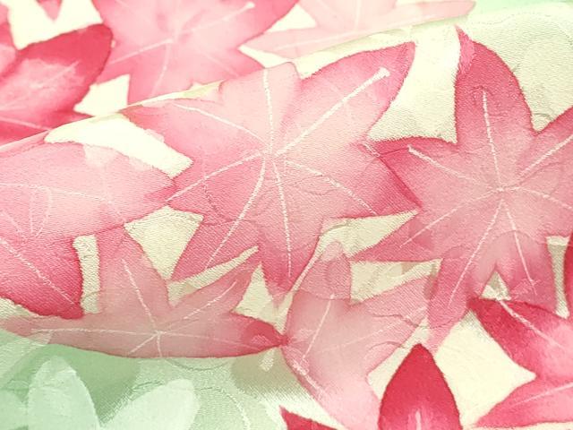 平和屋着物■訪問着 手描き 枝楓文 正絹 逸品 DABE2778cd