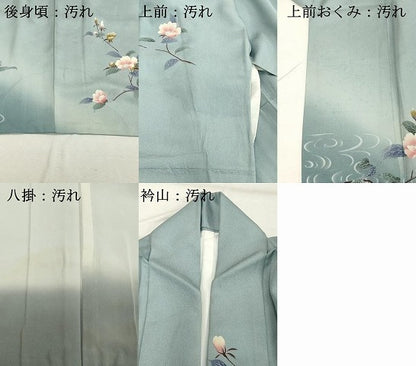 平和屋着物■訪問着　友禅　枝花文　暈し染め　正絹　逸品　DABE2783cd