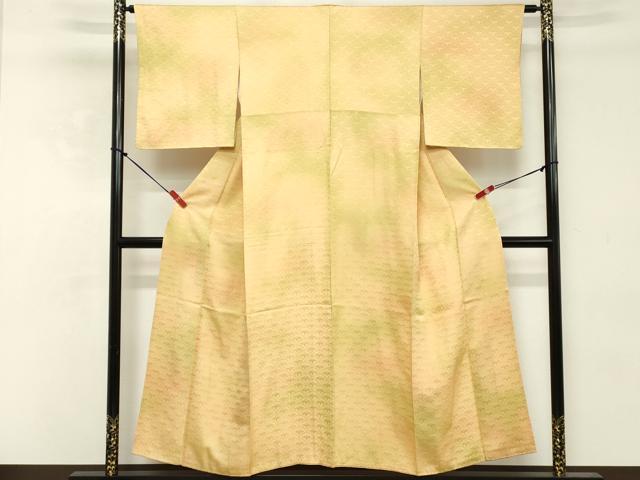 平和屋着物■上質な小紋　青海波花地紋　暈し染め　正絹　逸品　DABE2795cd