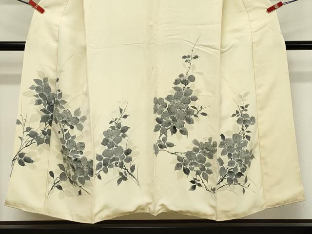 平和屋着物■訪問着 手描き 草花文 正絹 逸品 DABE2797cd