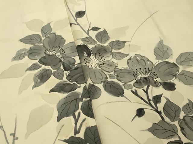 平和屋着物■訪問着 手描き 草花文 正絹 逸品 DABE2797cd