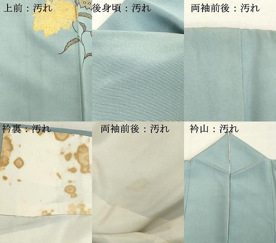 平和屋着物■訪問着　草花文　金彩　正絹　逸品　DABE2799cd