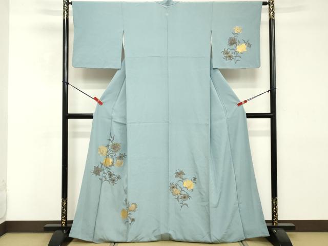 平和屋着物■訪問着　草花文　金彩　正絹　逸品　DABE2799cd