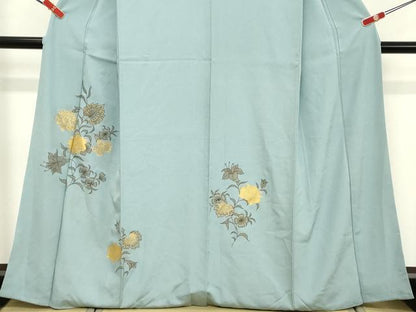 平和屋着物■訪問着　草花文　金彩　正絹　逸品　DABE2799cd