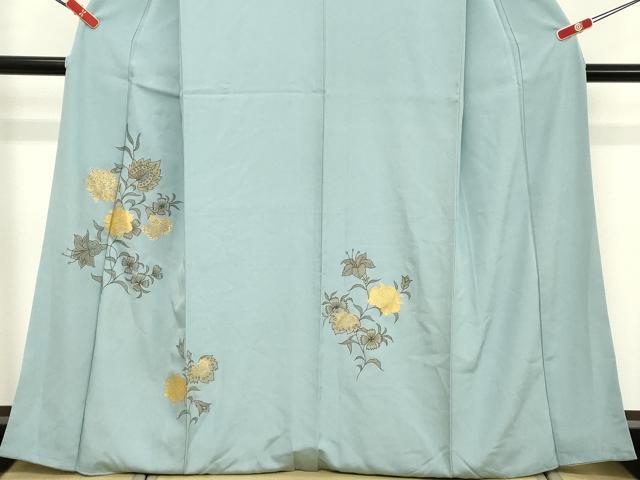 平和屋着物■訪問着　草花文　金彩　正絹　逸品　DABE2799cd