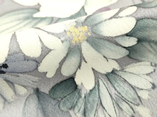平和屋着物■訪問着 作家物 手描き 草花文 暈し染め 正絹 逸品 DABE2802cd
