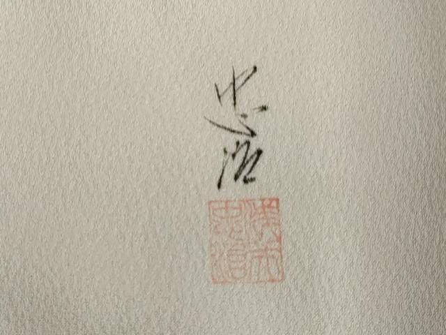 平和屋着物■訪問着 作家物 手描き 草花文 暈し染め 正絹 逸品 DABE2802cd