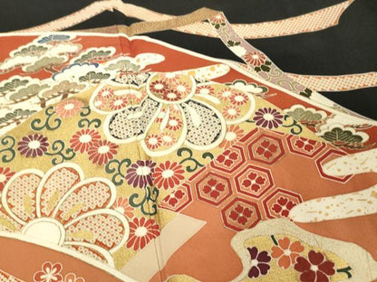 平和屋着物■豪華黒留袖 作家物 吉祥花文 金彩 正絹 逸品 DABE2808cd
