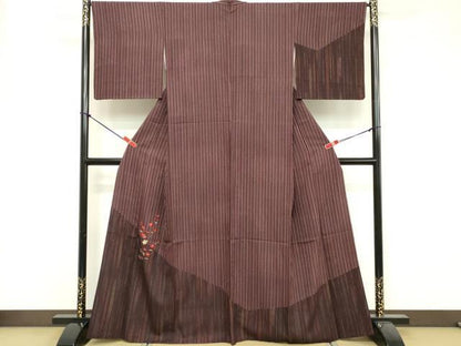 平和屋着物■訪問着 刺繍 草花文 正絹 逸品 DABE2815cd