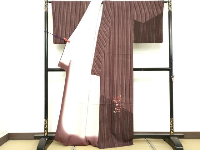 平和屋着物■訪問着 刺繍 草花文 正絹 逸品 DABE2815cd