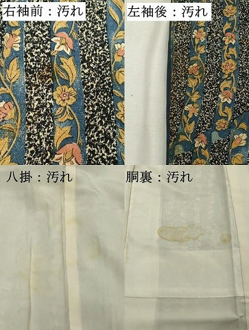 平和屋着物■上質な小紋　草花文　正絹　逸品　DABE2819cd