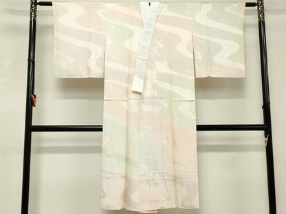 平和屋着物■長襦袢　袷　流水文　暈し染め　正絹　逸品　DABE2831cd