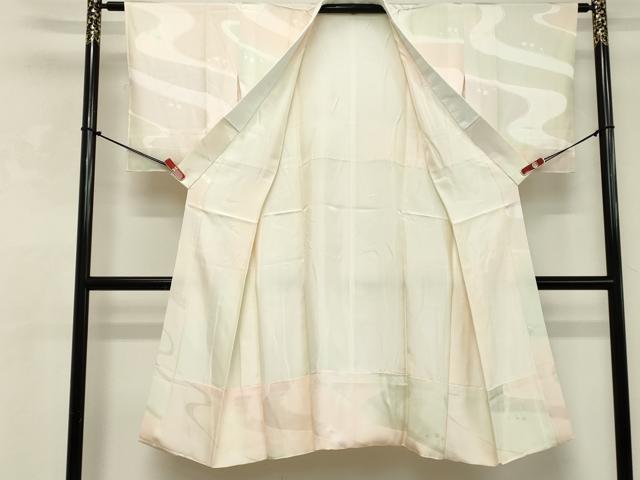 平和屋着物■長襦袢　袷　流水文　暈し染め　正絹　逸品　DABE2831cd