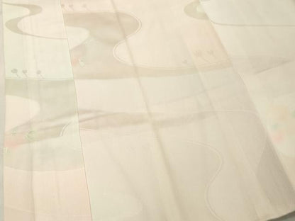 平和屋着物■長襦袢　袷　流水文　暈し染め　正絹　逸品　DABE2831cd