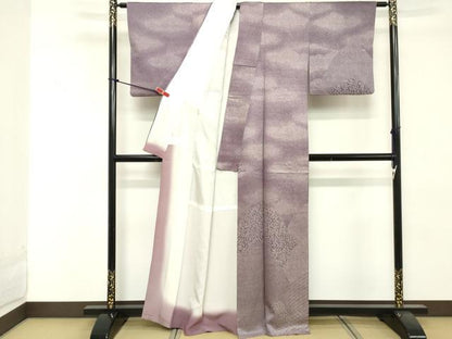 平和屋着物■訪問着　江戸小紋　重ね山花文　正絹　逸品　DABE2833cd
