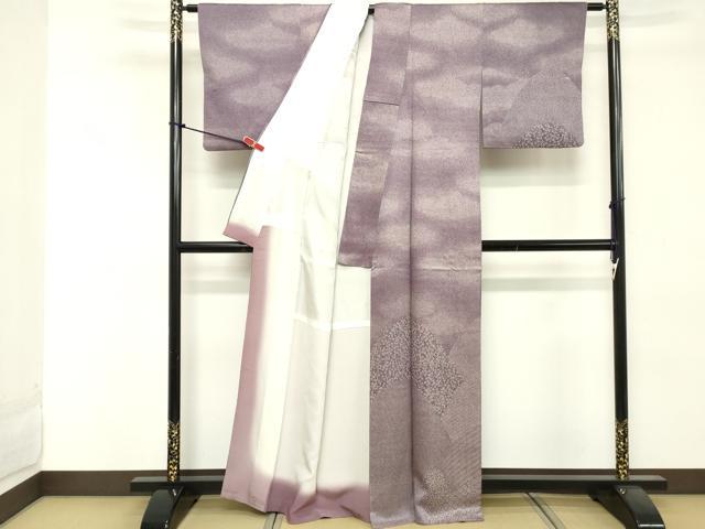 平和屋着物■訪問着　江戸小紋　重ね山花文　正絹　逸品　DABE2833cd