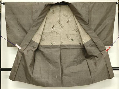 平和屋着物■男性　本場大島紬　アンサンブル　長羽織　80亀甲　総詰め　正絹　逸品　DABE2838cd