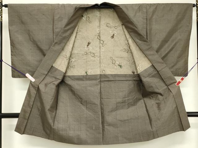 平和屋着物■男性　本場大島紬　アンサンブル　長羽織　80亀甲　総詰め　正絹　逸品　DABE2838cd