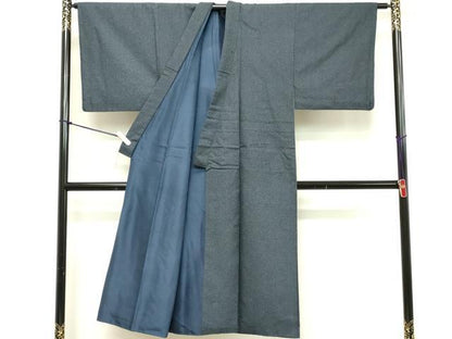 平和屋着物■男性　紬　アンサンブル　100亀甲　総詰め　正絹　逸品　DABE2842cd