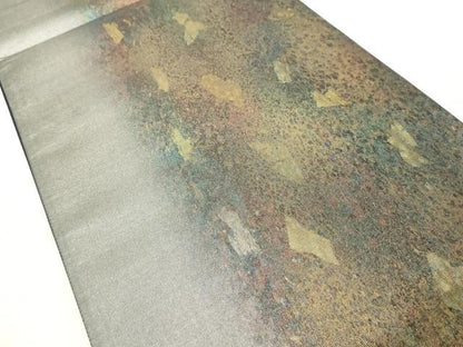 平和屋着物◎六通柄袋帯　霞文　金糸　引箔　正絹　逸品　DABE2856cd