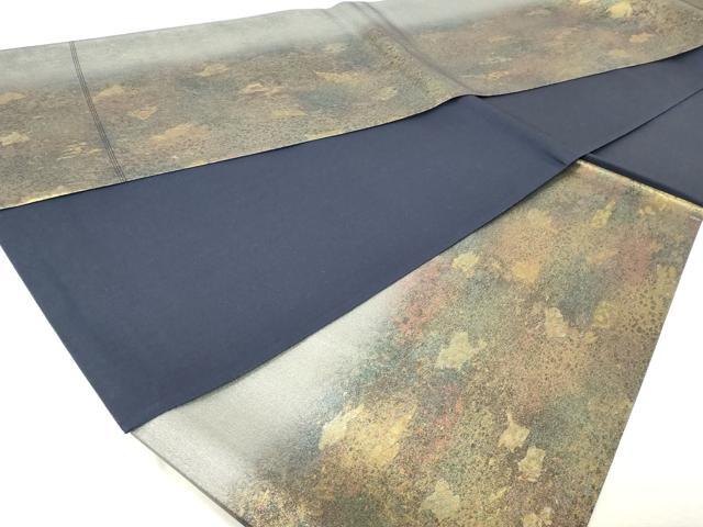 平和屋着物◎六通柄袋帯　霞文　金糸　引箔　正絹　逸品　DABE2856cd
