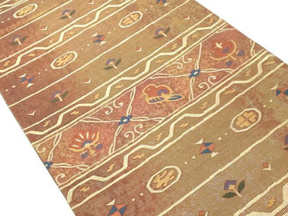 平和屋着物◎六通柄袋帯　花鳥文　金糸　正絹　逸品　DABE2869cd