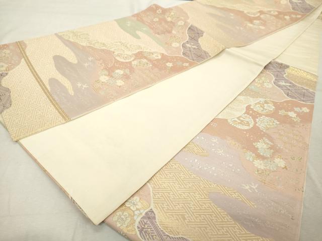 平和屋着物◎六通柄袋帯　花鳥丸文　金銀糸　正絹　逸品　DABE2880cd