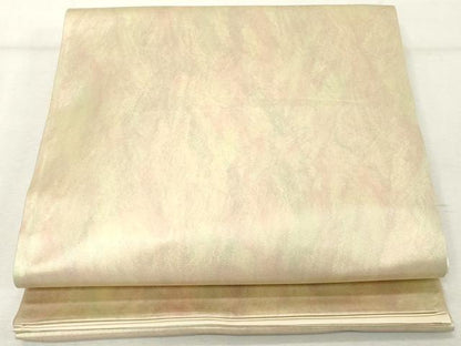 平和屋着物◎六通柄袋帯　霞文　引箔　正絹　逸品　DABE2887cd
