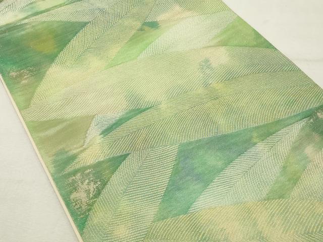 平和屋着物◎六通柄袋帯　手織　彩葉　金銀糸　正絹　逸品　DABE2890cd