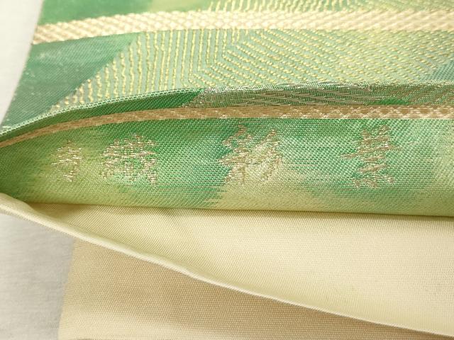 平和屋着物◎六通柄袋帯　手織　彩葉　金銀糸　正絹　逸品　DABE2890cd