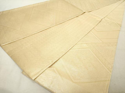 平和屋着物◎佐賀錦　全通柄袋帯　菱文　金糸　正絹　逸品　DABE2898cd
