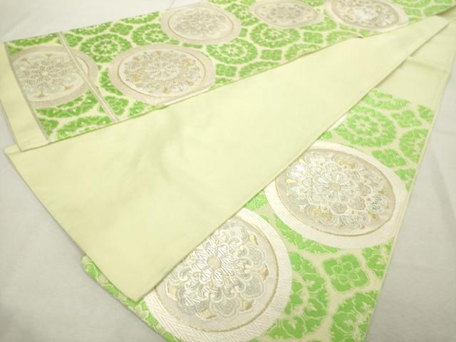 平和屋着物◎六通柄袋帯　唐織　花丸文　金銀糸　正絹　逸品　DABE2907cd