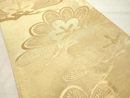 平和屋着物◎六通柄袋帯　松文　金糸　正絹　逸品　DABE2908cd
