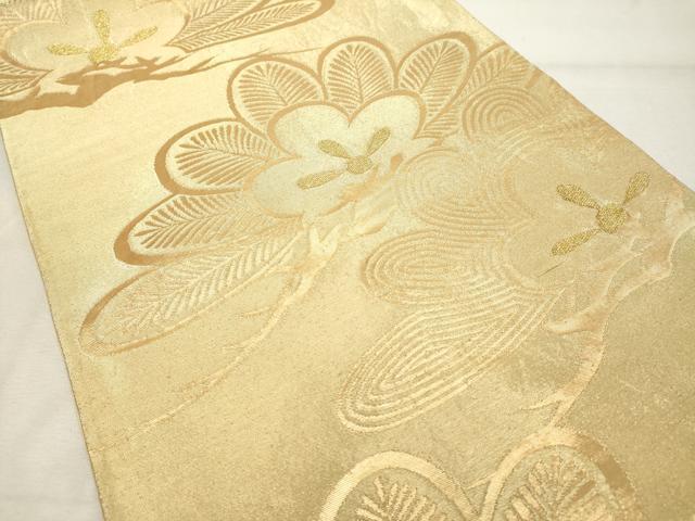 平和屋着物◎六通柄袋帯　松文　金糸　正絹　逸品　DABE2908cd