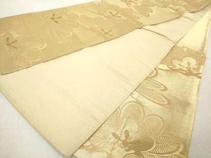 平和屋着物◎六通柄袋帯　松文　金糸　正絹　逸品　DABE2908cd
