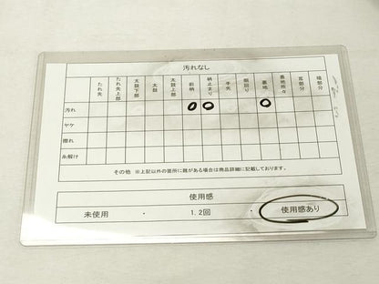 平和屋着物◎六通柄袋帯　唐織　青海波　銀糸　正絹　逸品　DABE2916cd