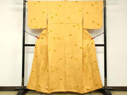 平和屋着物■上質な小紋　舞花文　正絹　逸品　DABE2922cd