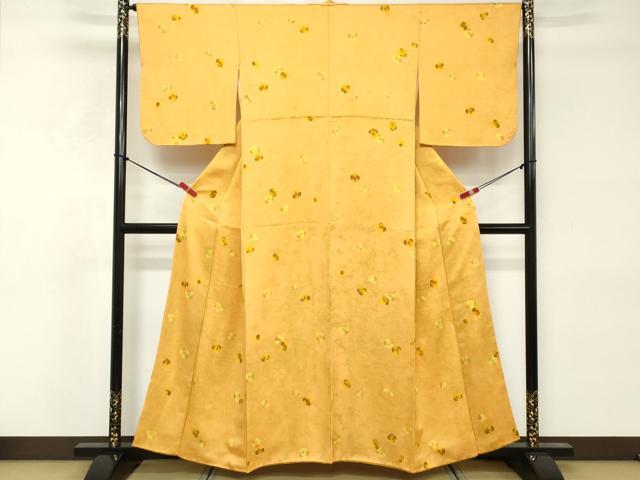 平和屋着物■上質な小紋　舞花文　正絹　逸品　DABE2922cd