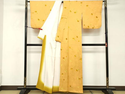 平和屋着物■上質な小紋　舞花文　正絹　逸品　DABE2922cd