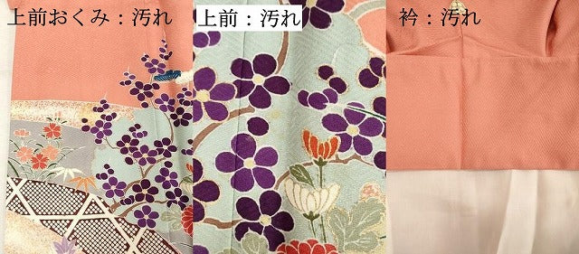 平和屋着物■訪問着　雪輪花文　金彩　正絹　逸品　DABE2924cd